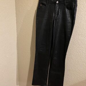 Guess Faux leather snakeskin black pants